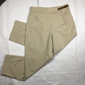 TALBOTS PETITE, STRETCH, BELTED FRONT, KHAKI, 10